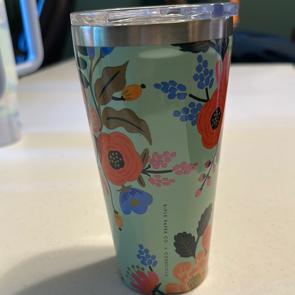 Rifle Paper Co. Floral Tumbler with Lid